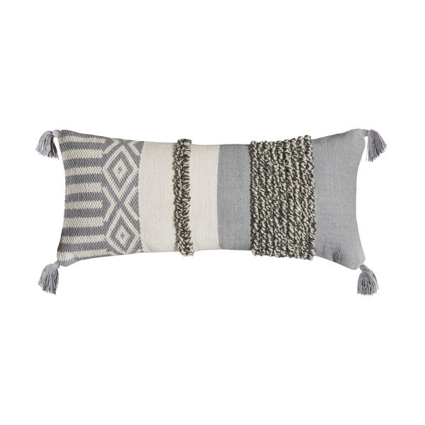 Santos Light Grey and Off-white 14-Inch 14 x 32 In. Pillow Cover, image 1