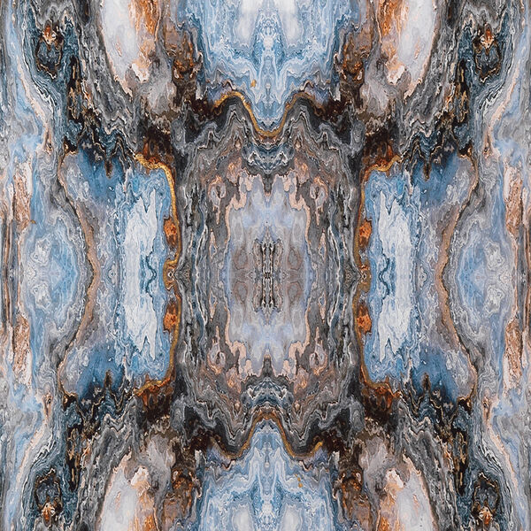 Rorschach Indigo Blue Lacquer Wall Art, image 3