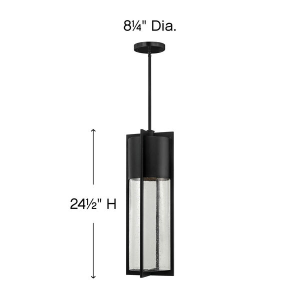 Brixton Black Eight-Inch One-Light Outdoor Pendant, image 6