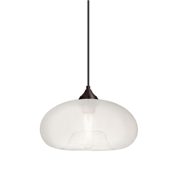 Bana Bronze One-Light Pendant With Frost Glass, image 1
