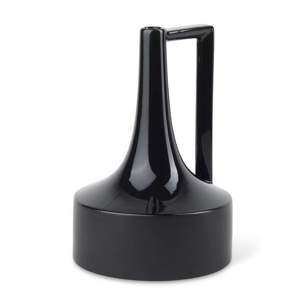Burton Black Ceramic Jug Vase, image 1