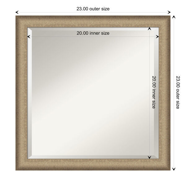 Elegant Bronze 23W X 23H-Inch Bathroom Vanity Wall Mirror, image 6