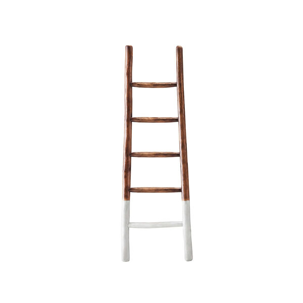 Millie Cinnamon and Alabaster White Blanket Ladder, image 1