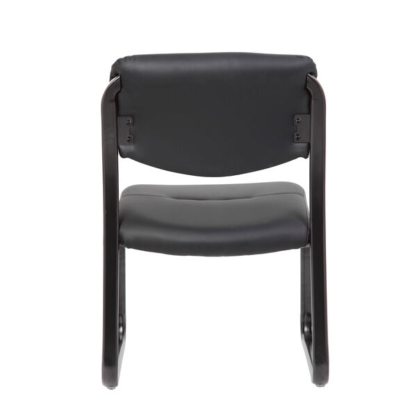 Boss Leather Sled Base Side Chair, image 6