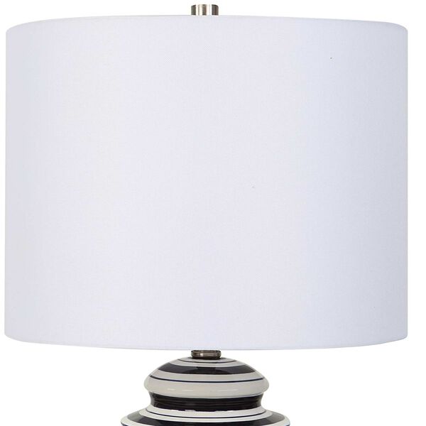 Charlotte Navy and White Stripe One-Light Table Lamp, image 6