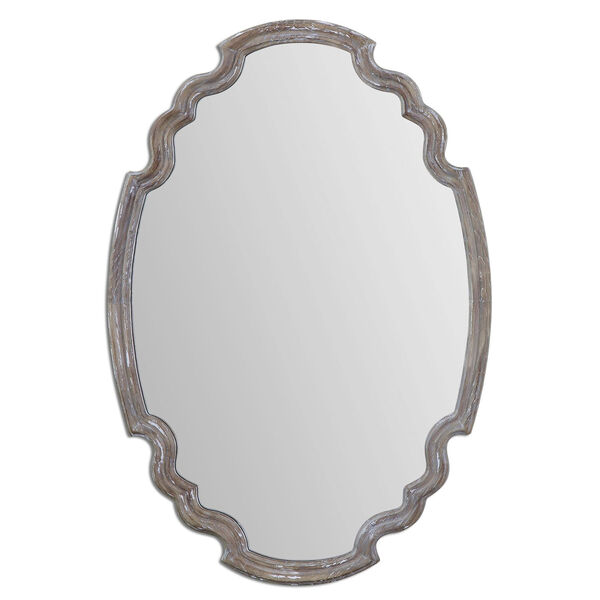 Ludovica Aged Wood 34.88-Inch Mirror, image 2