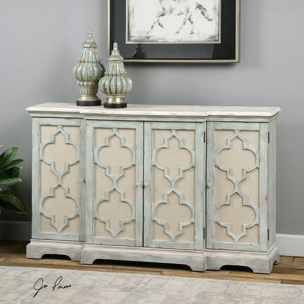 Sophie Weathered Gray Four-Door Cabinet, image 2
