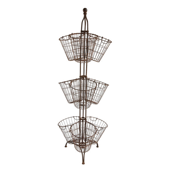 Metal Stand with Nine Wire Baskets, image 1