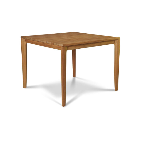 Del Ray Natural Teak Square Outdoor Dining Table, image 1