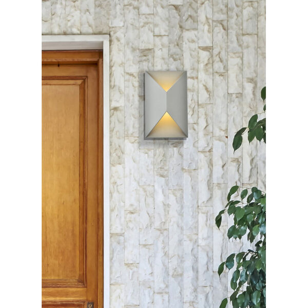 Raine Silver 240 Lumens 16-Light LED Outdoor Wall Sconce, image 6