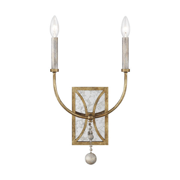 Marielle Antique Gold Two-Light Wall Sconce, image 2