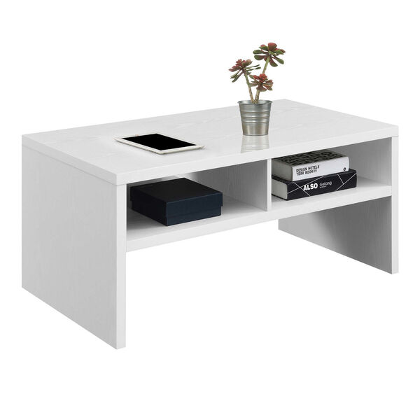 Northfield Admiral White Deluxe Coffee Table with Shelves, image 3
