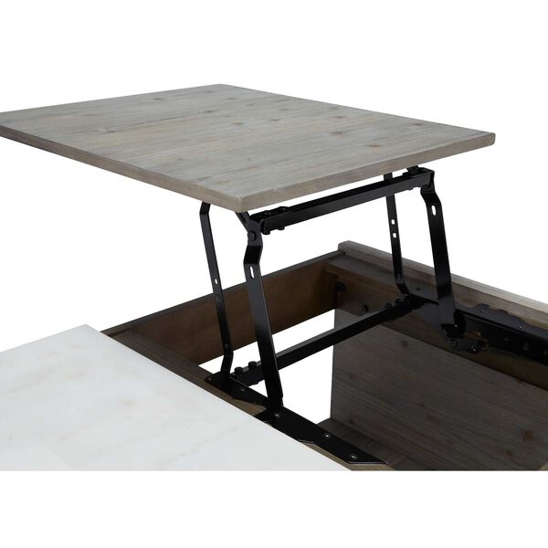 Moonbeam Moonlit Gray Marble Top Lift-Top Cocktail Table, image 3
