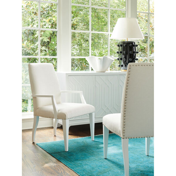 Avondale Linen White Darien Upholstered Arm Chair, image 2
