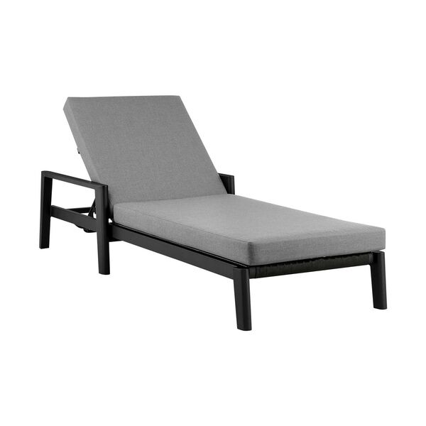Grand Black Outdoor Chaise Lounge, image 2