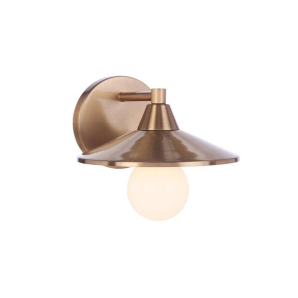 Isaac Satin Brass One-Light Wall Sconce, image 1