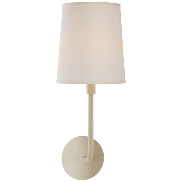 Go Lightly Sconce in China White with Silk Shade by Barbara Barry, image 1