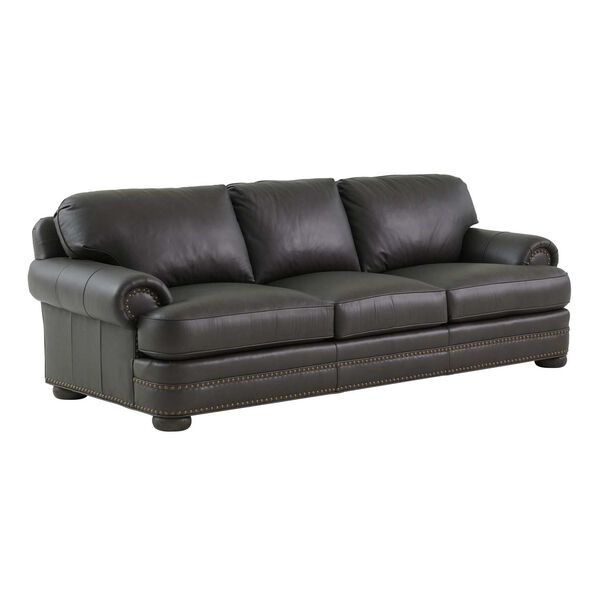 Silverado Black Leather Sofa, image 1