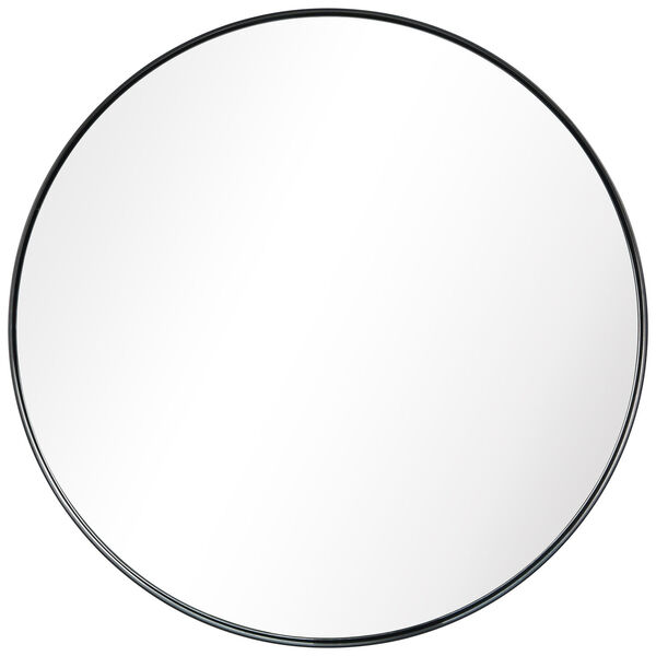 Black 30 x 30-Inch Round Wall Mirror, image 2