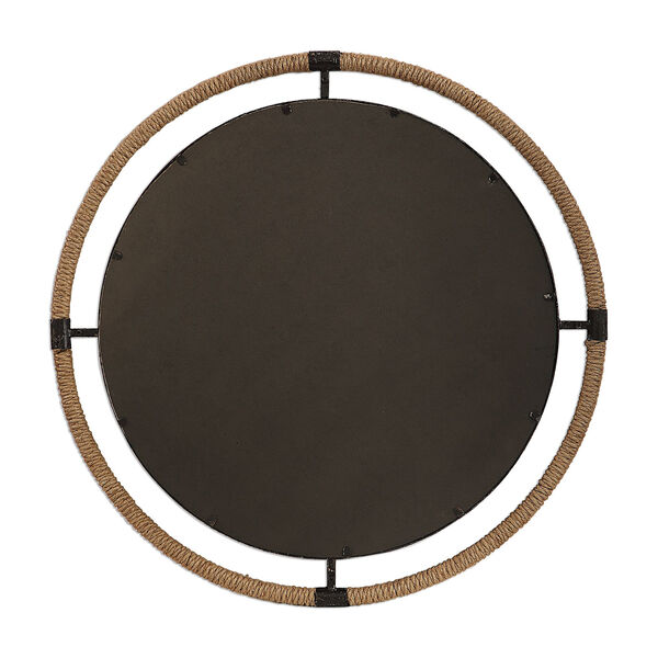 Melville Rust Black Round Mirror, image 4