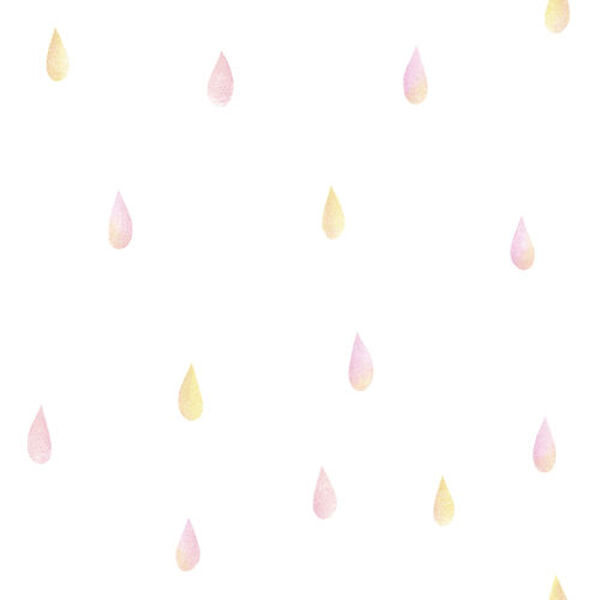 Day Dreamers Strawberry Lemonade Raindrops Unpasted Wallpaper, image 1