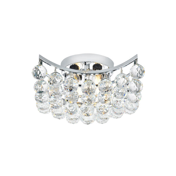 Corona Chrome 12-Inch Four-Light Flush Mount with Royal Cut Crystal, image 2