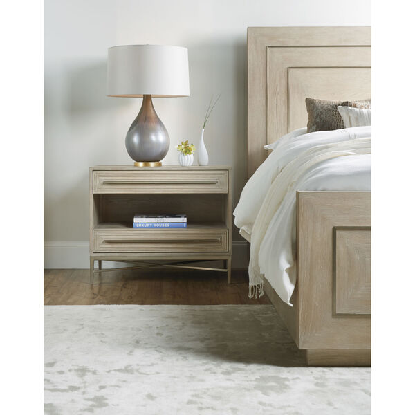 Cascade Taupe Two-Drawer Nightstand, image 3