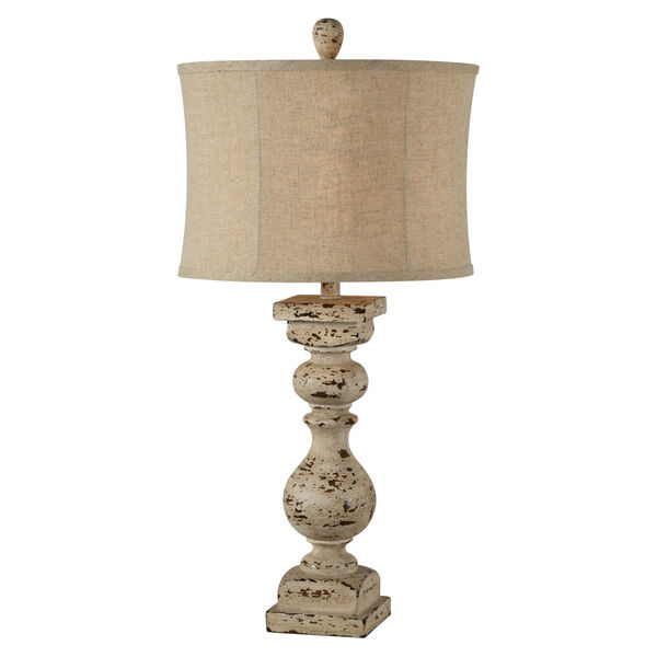 Cooper Distressed Cream One-Light 31-Inch Table Lamp Set of Two, image 1