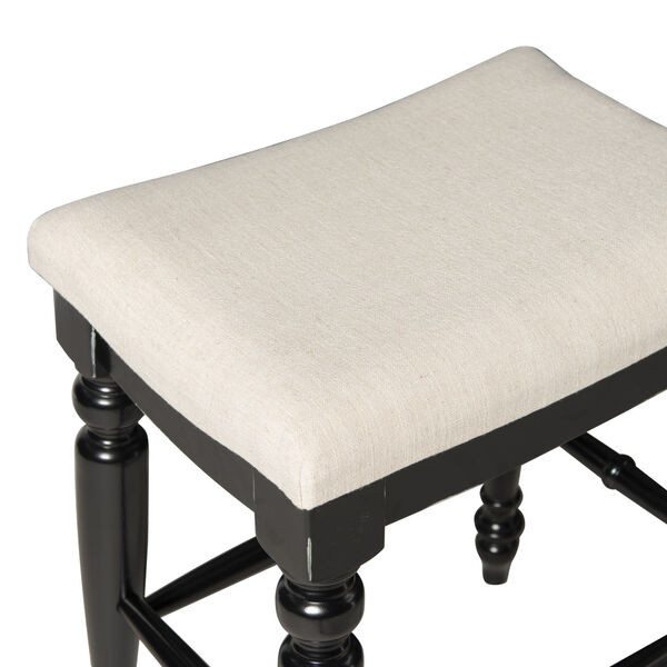 Lincoln Black Backless Counter Stool, image 2