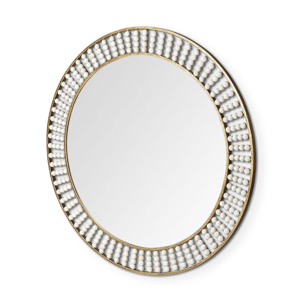 Claiborne Gold Round Wall Mirror, image 1