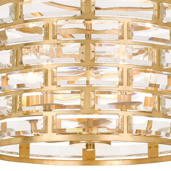 Meridian Five-Light Antique Gold Chandelier, image 2
