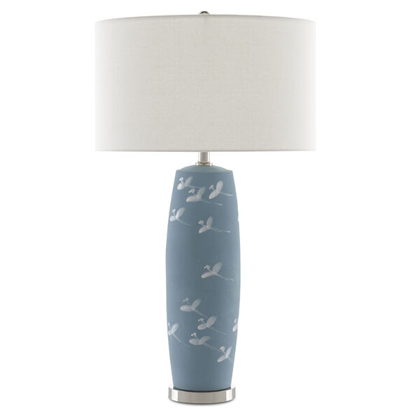 Sylph Pastel Blue and Polished Nickel One-Light Table Lamp, image 3