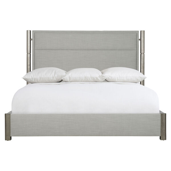 Brynn Graphite and Nickel King Panel Bed, image 1