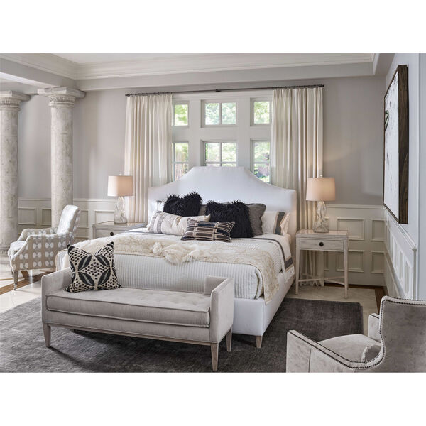 Blythe Dover White Upholstered Bed, image 3