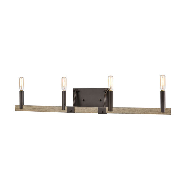 Transitions Oil Rubbed Bronze and Aspen Four-Light Bath Vanity, image 1