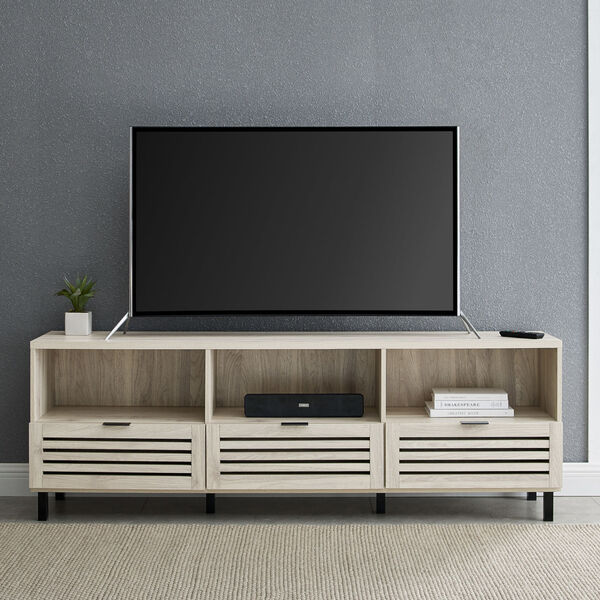 Birch TV Stand with Three Shelves, image 1