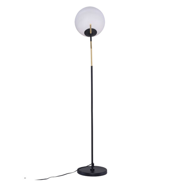 Declan White and Black One-Light Floor Lamp, image 2