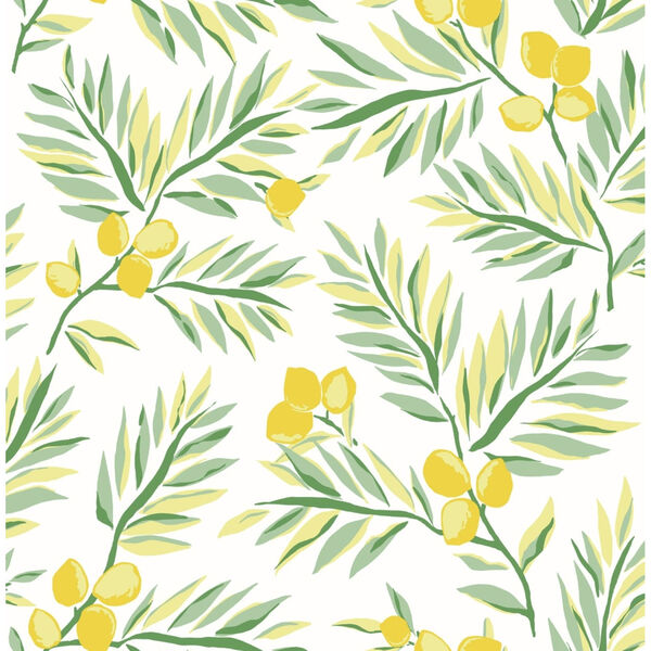NextWall Lemon Branch Peel and Stick Wallpaper, image 2
