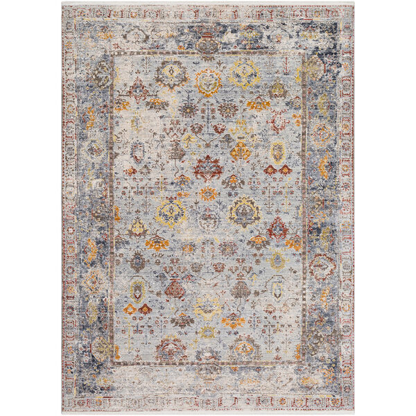 Liverpool Grey and Beige Rectangular: 3 Ft. 11 In. x 5 Ft. 7 In. Rug, image 1