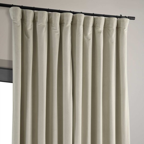 Cool Beige Double Wide Blackout Velvet Single Curtain Panel 100 x 84, image 3