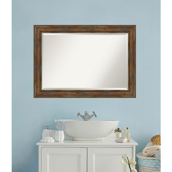 Alexandria Rustic Brown 42-Inch Bathroom Wall Mirror, image 5