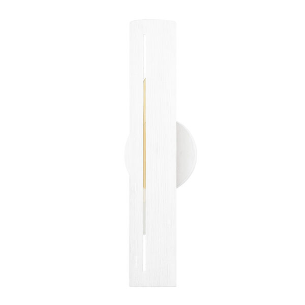 Brandon Textured Gesso White One-Light Wall Sconce, image 1