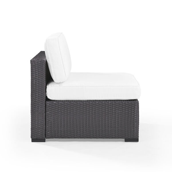 Biscayne Armless Chair With White Cushions, image 3