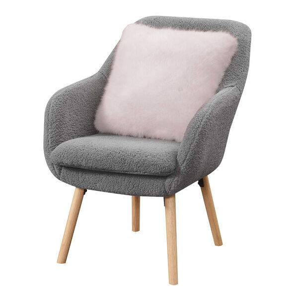 Take a Seat Charlotte Sherpa Gray Accent Chair, image 3