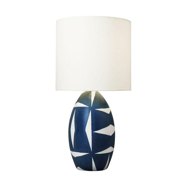 Franz Semi Matte Lavender and White One-Light Ceramic Table Lamp, image 2