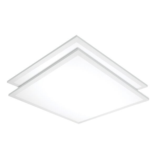 White LED Flat Panel Flush Mount, image 1