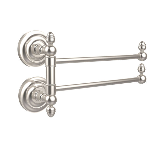 Que New Collection 2 Swing Arm Towel Rail, Satin Nickel, image 1