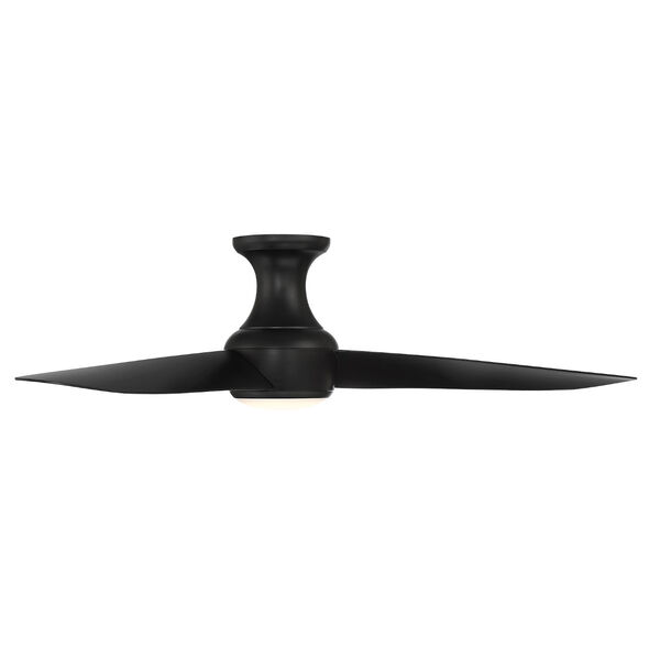 Corona Matte Black 52-Inch 2700K Indoor Outdoor Smart LED Flush Mount Ceiling Fan, image 3