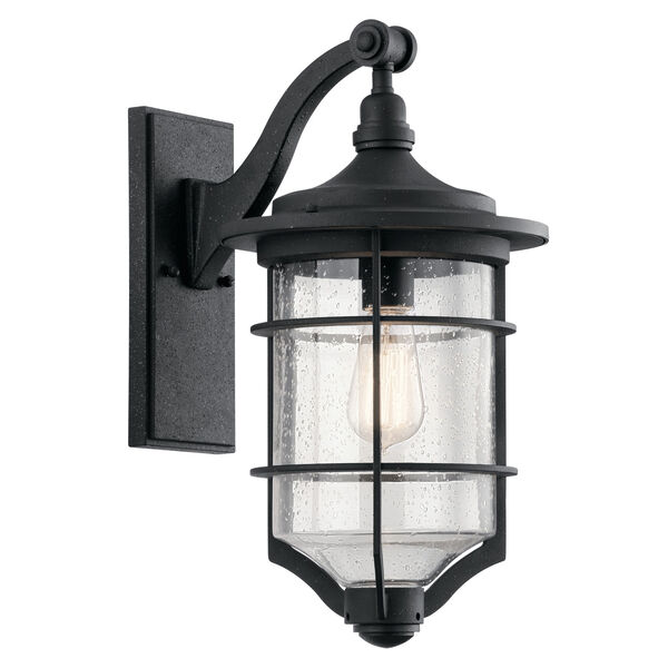 Royal Marine Distressed Black 10-Inch One-Light Outdoor Wall Light, image 1
