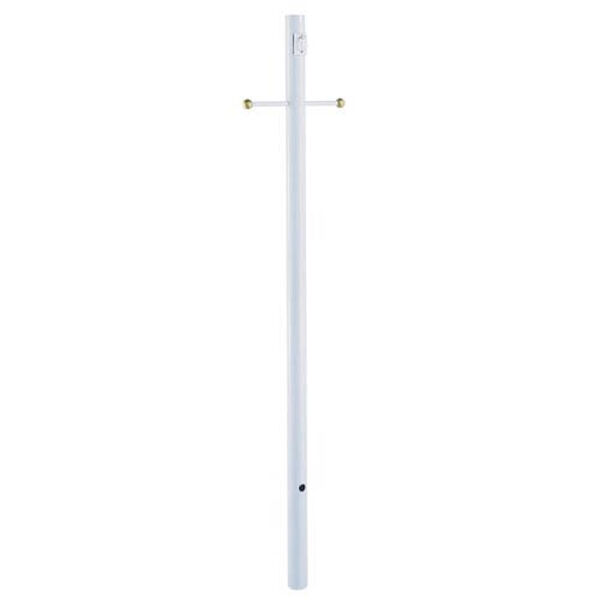 Gloss White 84-Inch Outdoor Post with Outlet, image 1